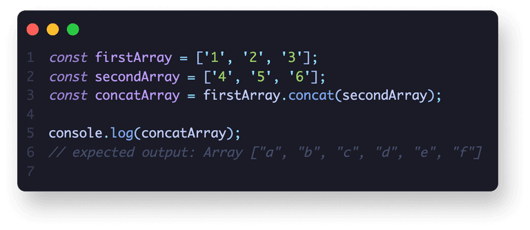 concat firstArray coding