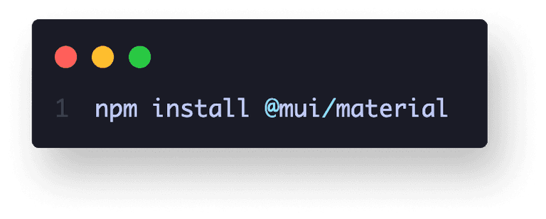 install mui material