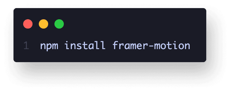 library installing framer-motion