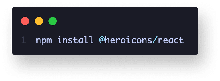 Install heroicons SVG icons