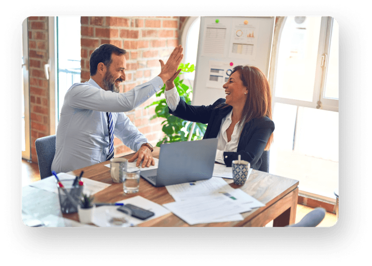 teamworking with highfive